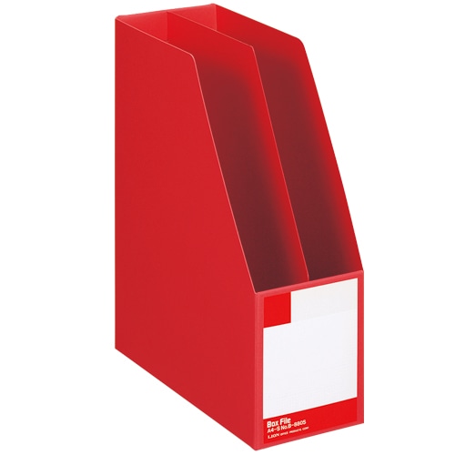 ライオン事務器　ボックスファイル　板紙製　A4タテ　背幅105mm　赤　B-880S　1冊（ご注文単位1冊）【直送品】