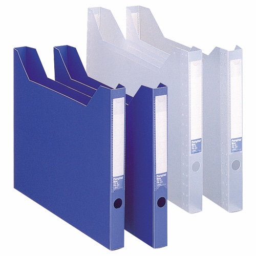 ライオン事務器 ボックスファイル スリムタイプ A4ヨコ 背幅25mm 透明 PB-23 1冊(ご注文単位1冊)【直送品】