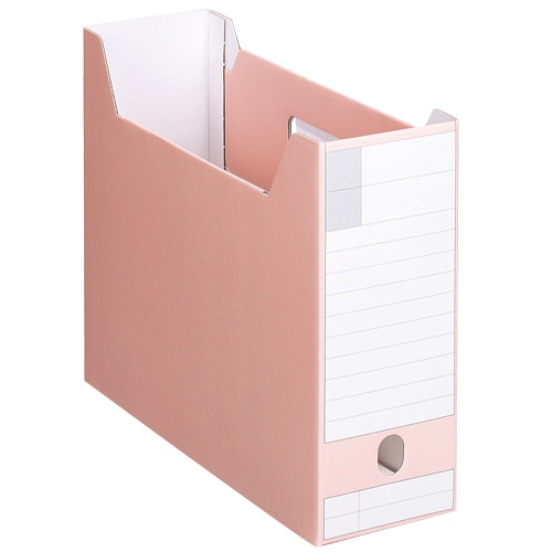 ライオン事務器 ボックスファイル ダンボール製 A4ヨコ 背幅102mm ピンク BF-632D 1冊(ご注文単位1冊)【直送品】