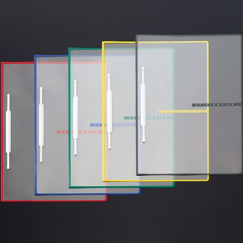 ライオン事務器　オピニオンファイル　高透明タイプ　A4タテ　2穴　90枚収容　レッド　No.39C　1冊（ご注文単位1冊）【直送品】