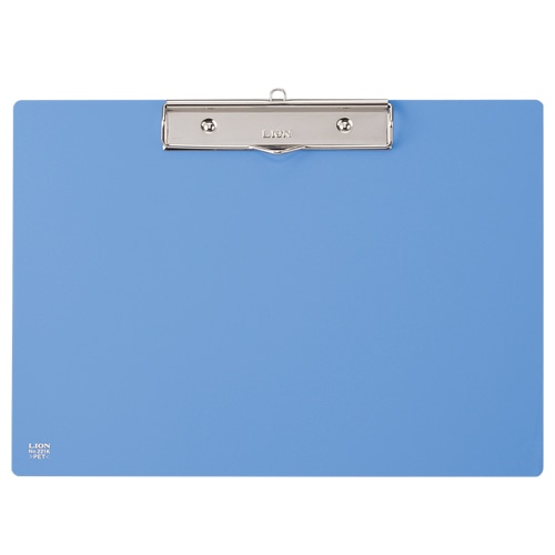 ライオン事務器 PETカラー用箋挟 A4ヨコ ブルー No.221K 1枚(ご注文単位1枚)【直送品】