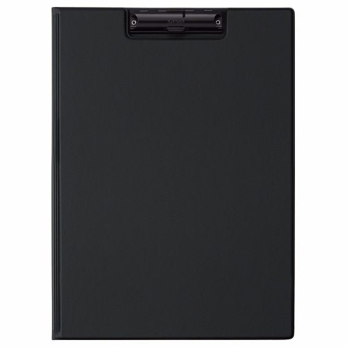 ライオン事務器　クリップホルダー　A4タテ　ブラック　No.300E　1枚（ご注文単位1枚）【直送品】