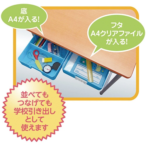 デビカ つながるパッチン おどうぐばこ 手さげ付 ブルー 041440 1個(ご注文単位1個)【直送品】