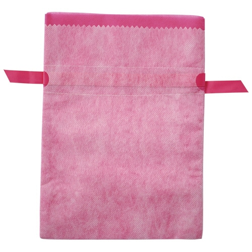 店研創意　ストア・エキスプレス　不織布リボン付きギフトバッグ　ピンク　19×27.5×10cm　1パック（10枚）（ご注文単位1パック）【直送品】