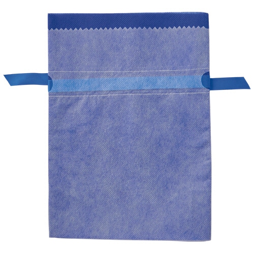 店研創意　ストア・エキスプレス　不織布リボン付きギフトバッグ　ネイビー　19×27.5×10cm　1パック（10枚）（ご注文単位1パック）【直送品】