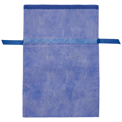 店研創意　ストア・エキスプレス　不織布リボン付きギフトバッグ　ネイビー　24×36×12cm　1パック（10枚）（ご注文単位1パック）【直送品】