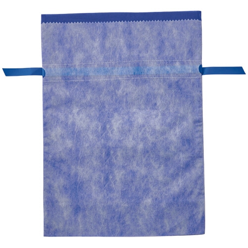 店研創意　ストア・エキスプレス　不織布リボン付きギフトバッグ　ネイビー　31×43×12cm　1パック（10枚）（ご注文単位1パック）【直送品】