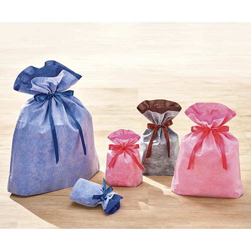 店研創意 ストア・エキスプレス 不織布リボン付きギフトバッグ ブラウン 19×27.5×10cm 1パック(10枚)(ご注文単位1パック)【直送品】