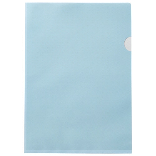 ハート　紙製クリアファイル　A4　ブルー（片全面半透明）　XW0102　1箱（30枚）（ご注文単位1箱）【直送品】