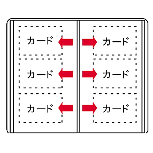 リヒトラブ カードホルダー(カドロック&SEIHON) W120×D17×H192mm 120カード ヨコ入れ 青 A-4102-8 1冊(ご注文単位1冊)【直送品】