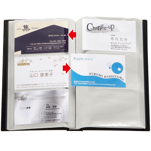 リヒトラブ カードホルダー(カドロック&SEIHON) W120×D27×H192mm 240カード ヨコ入れ 青 A-4103-8 1冊(ご注文単位1冊)【直送品】