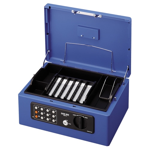 コクヨ 手提げ金庫(テンキー付) A4 W357×D259×H152mm 青 CB-T11B 1台(ご注文単位1台)【直送品】