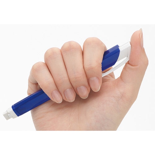ぺんてる ノック式ホルダー消しゴム「アインクリック」 メタルブルー XZE15-MC 1本(ご注文単位1本)【直送品】