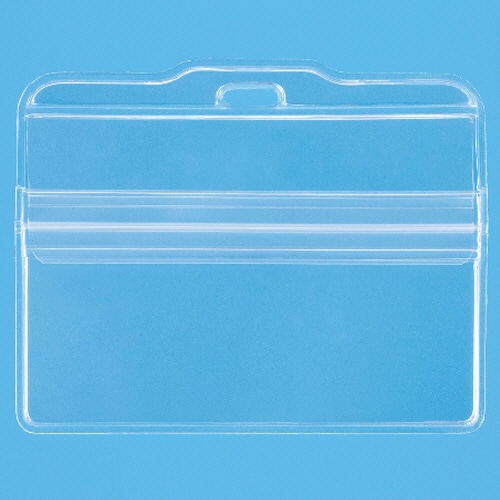 ライオン事務器 名札用ホルダー ヨコ型 ソフトタイプ(チャック式) N67KH-10P 1パック(10枚)(ご注文単位1パック)【直送品】