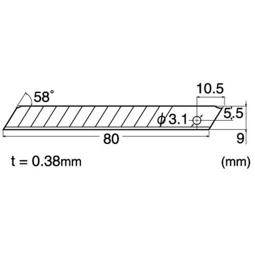 NTカッター 小型Aステンレス刃 BA5SS 1パック(5枚)(ご注文単位1パック)【直送品】