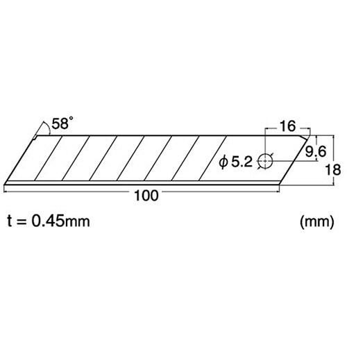 NTカッター　大型Lステンレス替刃　BL5SS　1パック（5枚）（ご注文単位1パック）【直送品】