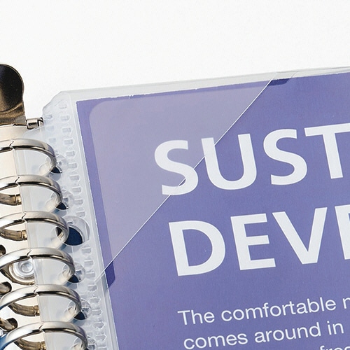 ライオン事務器　ホルダーポケット　A4　2・4・30穴　台紙なし　HP-303S　1パック（5枚）（ご注文単位1パック）【直送品】