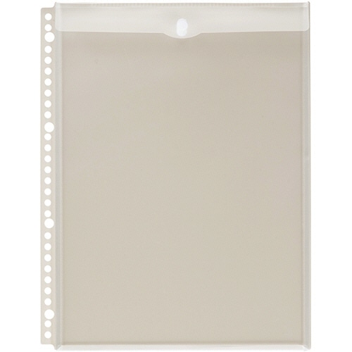 ライオン事務器 ポッケ de 整理 A4タテ 2・4・30穴 片面1ポケット マチ・フタ付 NP-1M 1パック(2枚)(ご注文単位1パック)【直送品】