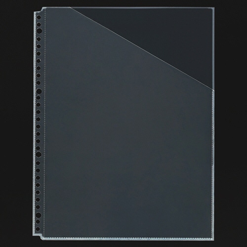 ライオン事務器　クリアーポケット（ナナメカット）　A4タテ　2・4・30穴　台紙なし　CL-303DC　1パック（10枚）（ご注文単位1パック）【直送品】