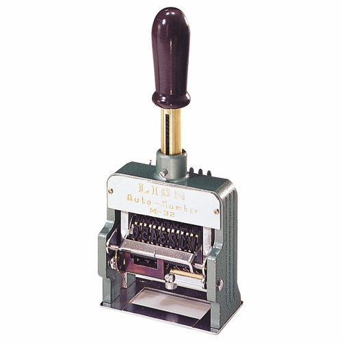 ライオン事務器　ダンボール用ナンバリング　6桁3様式　M32-6　1台（ご注文単位1台）【直送品】