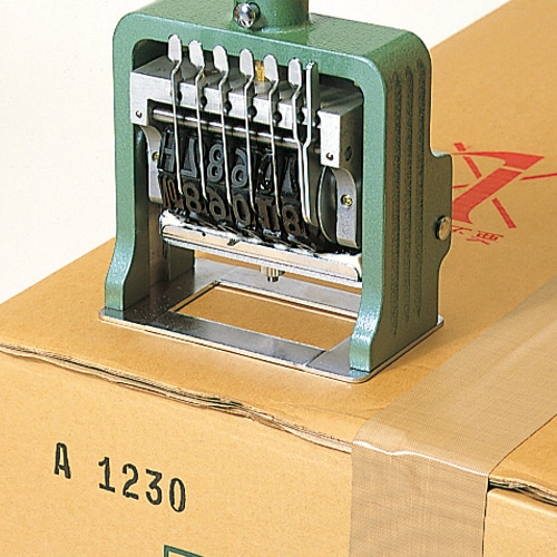 ライオン事務器 ダンボール用ナンバリング 6桁3様式 M32-6 1台(ご注文単位1台)【直送品】