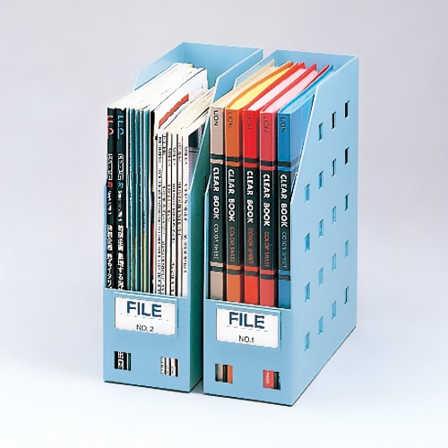 ライオン事務器　ボックスファイル　A4タテ　背幅102mm　ライトグレー　BF-33M　1個（ご注文単位1個）【直送品】