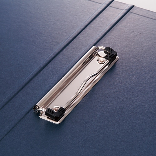 ライオン事務器 クリップファイル 紙製 A4タテ 100枚収容 背幅24mm 紺 No.70K-A4S 1冊(ご注文単位1冊)【直送品】