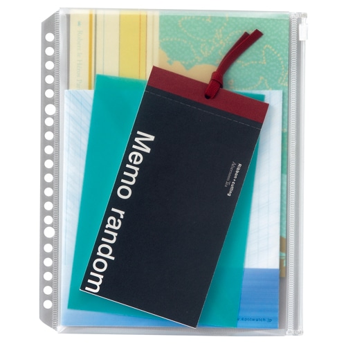 ライオン事務器　ファスナーポケット　A5タテ　2・20穴　マチ付　FP-A5　1枚（ご注文単位1枚）【直送品】