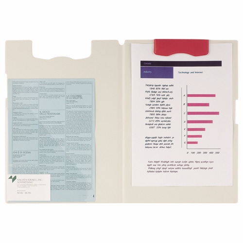 ライオン事務器 マグネットホルダー(レオグリップ) 2つ折り式 A4タテ レッド No.300MG 1枚(ご注文単位1枚)【直送品】