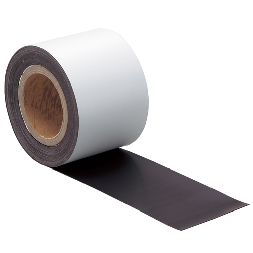 ライオン事務器　マグネットシート　ツヤなしロールタイプ　100mm×10m×0.8mm　白　RS-103　1巻（ご注文単位1巻）【直送品】