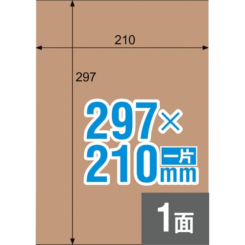 ヒサゴ クラフト紙ラベル ダークブラウン ダンボール用 A4 ノーカット 210×297mm OPD862 1冊(20シート)(ご注文単位1冊)【直送品】