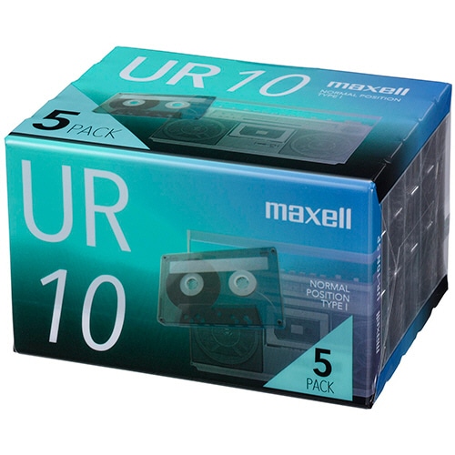 マクセル　音楽用カセットテープ「UR」　10分　UR-10N5P　1パック（5巻）（ご注文単位1パック）【直送品】