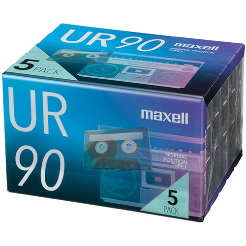 マクセル　音楽用カセットテープ「UR」　90分　UR-90N5P　1パック（5巻）（ご注文単位1パック）【直送品】