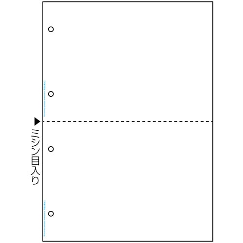 ヒサゴ　マルチプリンタ帳票　抗菌タイプ　A4　白紙　2面　4穴　BPK2003　1冊（50枚）（ご注文単位1冊）【直送品】