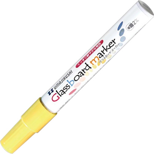 馬印　グラスボードマーカー　イエロー　BGB-Y　1本（ご注文単位1本）【直送品】