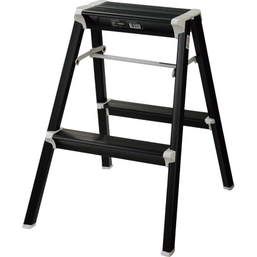 長谷川工業　アルミ踏み台　SKIT　STEP　2段　ブラック　SK2.0-06BK　1台（ご注文単位1台）【直送品】