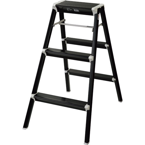 長谷川工業　アルミ踏み台　SKIT　STEP　3段　ブラック　SK2.0-08BK　1台（ご注文単位1台）【直送品】