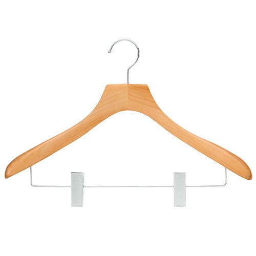 ニーズ　木製ハンガーS・STYLE　Mサイズ　クリップタイプ　H-6431　1本（ご注文単位1本）【直送品】