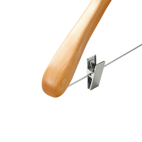 ニーズ 木製ハンガーS・STYLE Mサイズ クリップタイプ H-6431 1本(ご注文単位1本)【直送品】