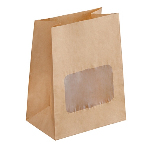 水野産業　ルックバッグ4S　未晒　187415　1パック（100枚）（ご注文単位1パック）【直送品】