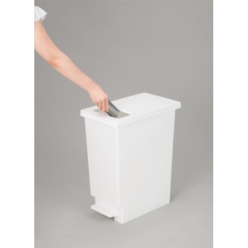 新輝合成 ユニード プッシュ&ペダル 45L ホワイト DS-453-045-8 1個(ご注文単位1個)【直送品】