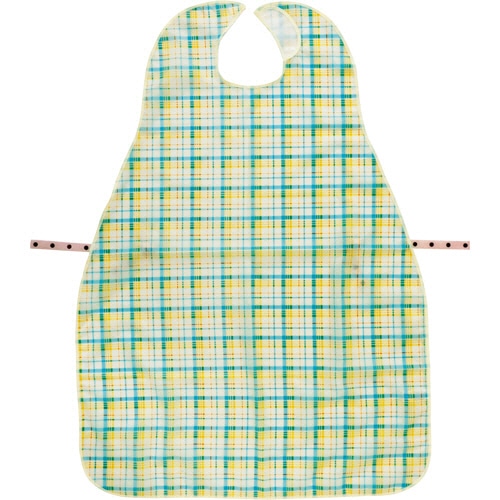 ピジョン　ハビナース　車いす・食卓いす用こぼさない食事エプロン　チェック柄　1枚（ご注文単位1枚）【直送品】