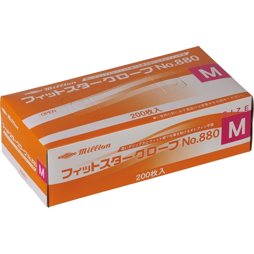 共和　ミリオン　フィットスターグローブ　No.880　パウダーフリー　M　LH-880-M　1箱（200枚）（ご注文単位1箱）【直送品】