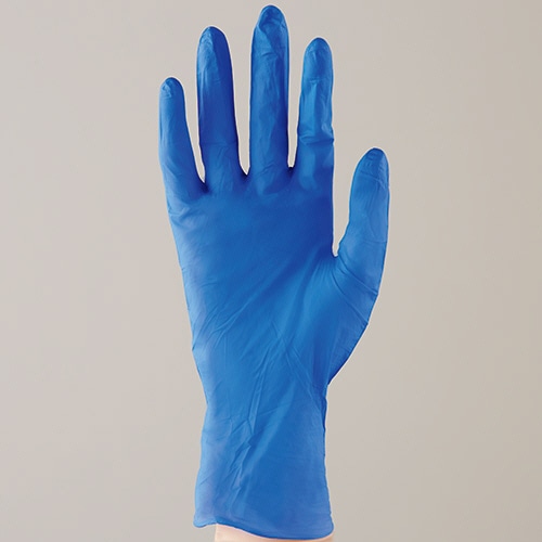 川西工業 ニトリルグローブ クイックフィット 粉なし ブルー SS #2065 1箱(250枚)(ご注文単位1箱)【直送品】