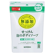 ミヨシ石鹸　無添加せっけん　泡のボディソープ　詰替用　450ml　1個（ご注文単位1個）【直送品】