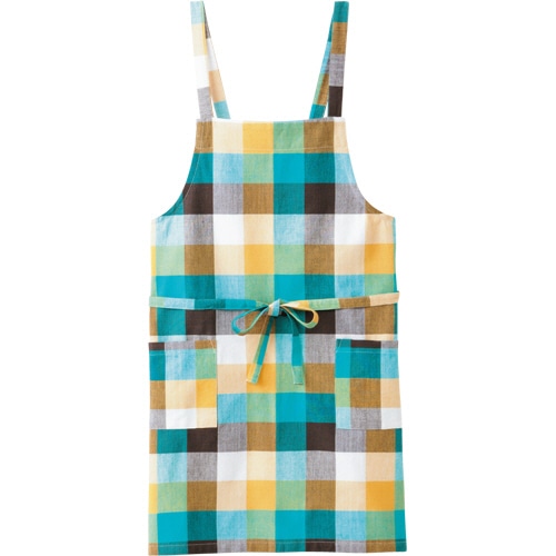 レップ　エプロン　チェック　グリーン　G-0765　1枚（ご注文単位1枚）【直送品】