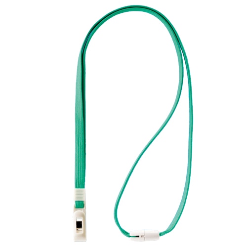 ライオン事務器 名札用ストラップ グリーン N-7P 1本(ご注文単位1本)【直送品】