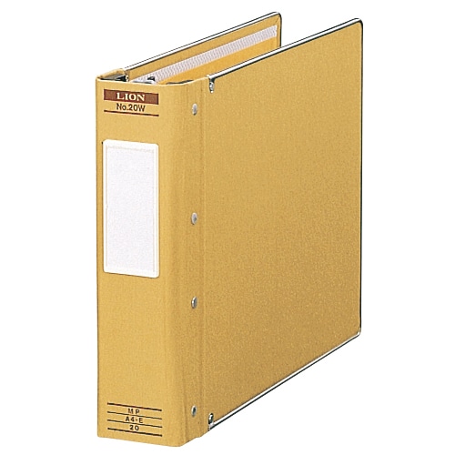 ライオン事務器　バインダー（MP式）　A4ヨコ　20穴　350枚収容　総布貼り　No.20W　1冊（ご注文単位1冊）【直送品】