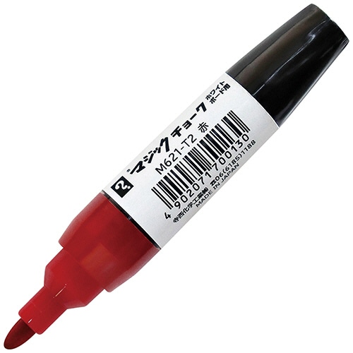 寺西化学 ホワイトボード用マーカー マジックチョークNo.621 赤 M621-T2 1本(ご注文単位1本)【直送品】