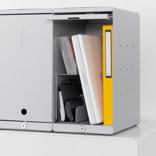 ライオン事務器 パーソナルボックス A4タテ W198×D274×H326mm PB-20R 1台(ご注文単位1台)【直送品】